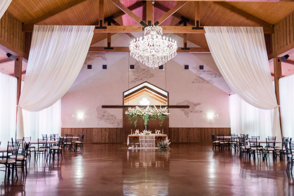 The Hall which is a barn style reception space which can hold over 400 people.